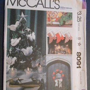 McCalls 8091, Christmas Ornaments, Decorations