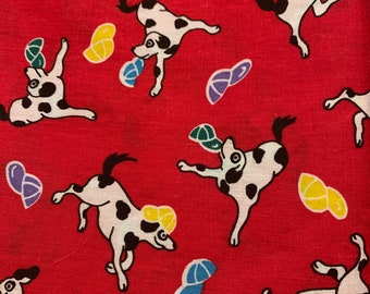 Dalmatian dog, spots, caps, rope bowl fabric, curtain, quilt fabric.    2/23
