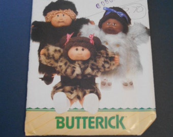 Butterick 6984,   Cabbage Patch Fur Coats, Doll Clothes,  Sewing Pattern