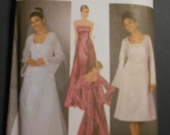 Simplicity 5246, Evening Gowns, Wedding Dress, Wedding Dress Jacket,   size 6-8-10-12
