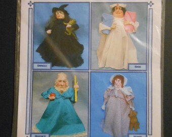 The Bottomtree Biddies, soft scupture dolls, sewing pattern