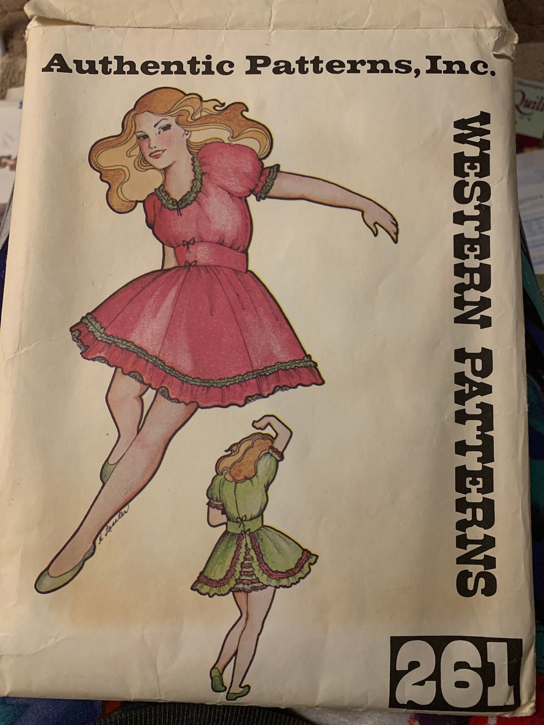 Authentic Patterns, Western Patterns, Square Dance #261, Size 8, Dress ...