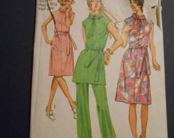 Vintage Simplicity 9329, Dress, Tunic, Pants, size: 20 1/2