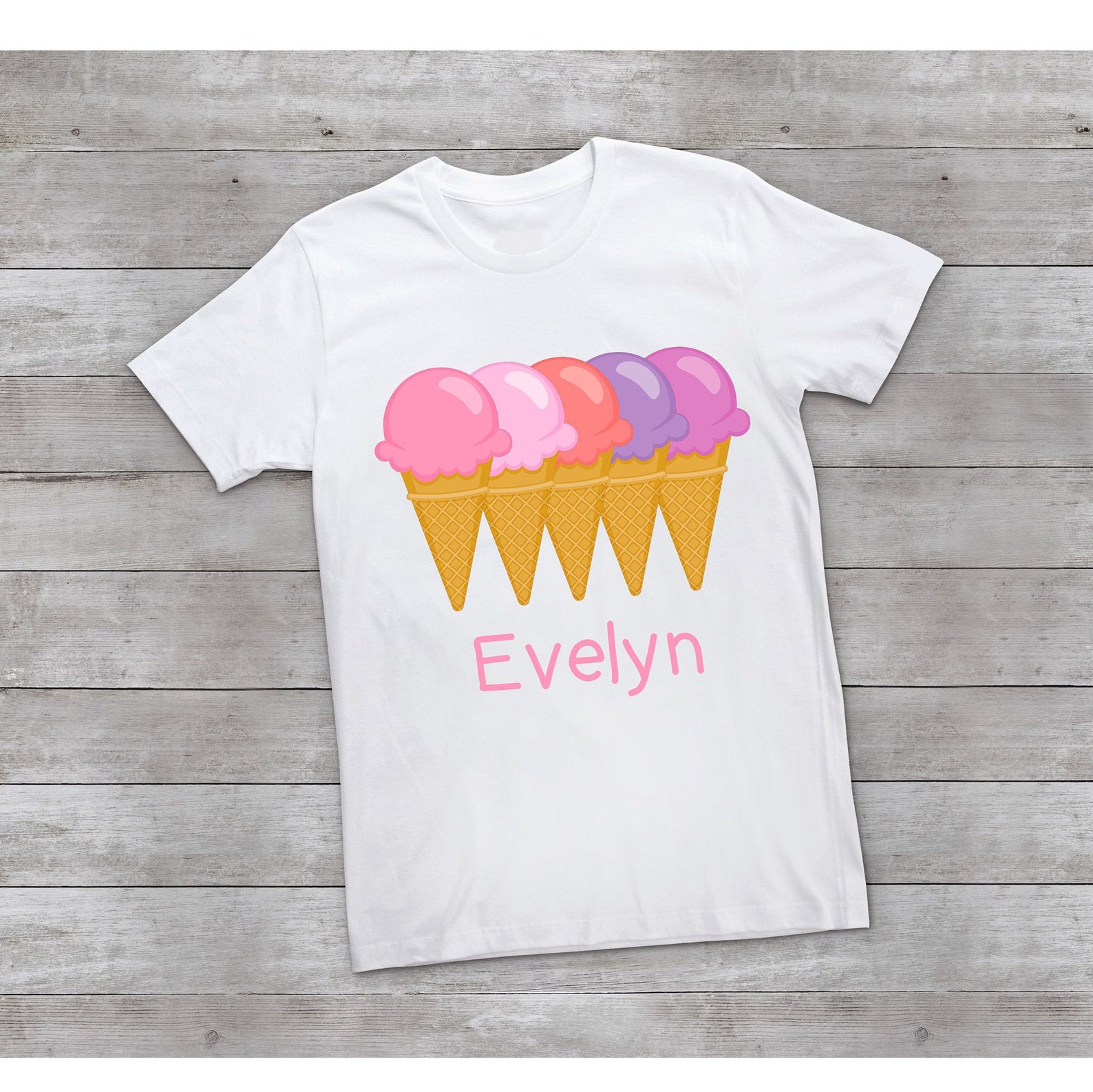 Girls Ice Cream Shirt Ice Cream Shirt for Toddlers Ice Cream Etsy