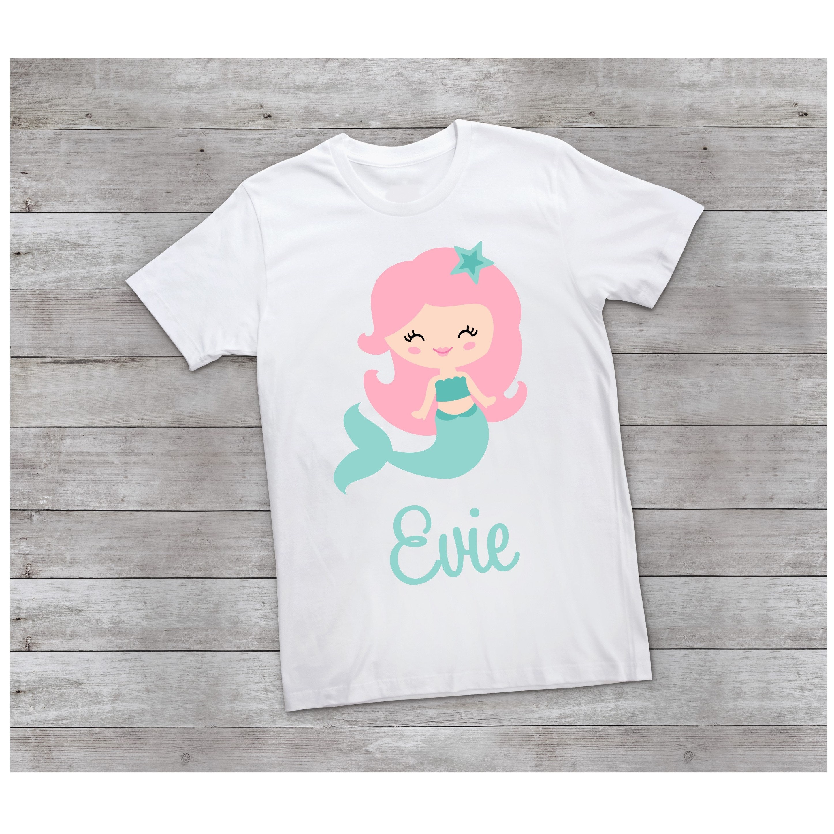 Mermaid Shirt for Girls Mermaid 1st Birthday Shirt Pink and Etsy