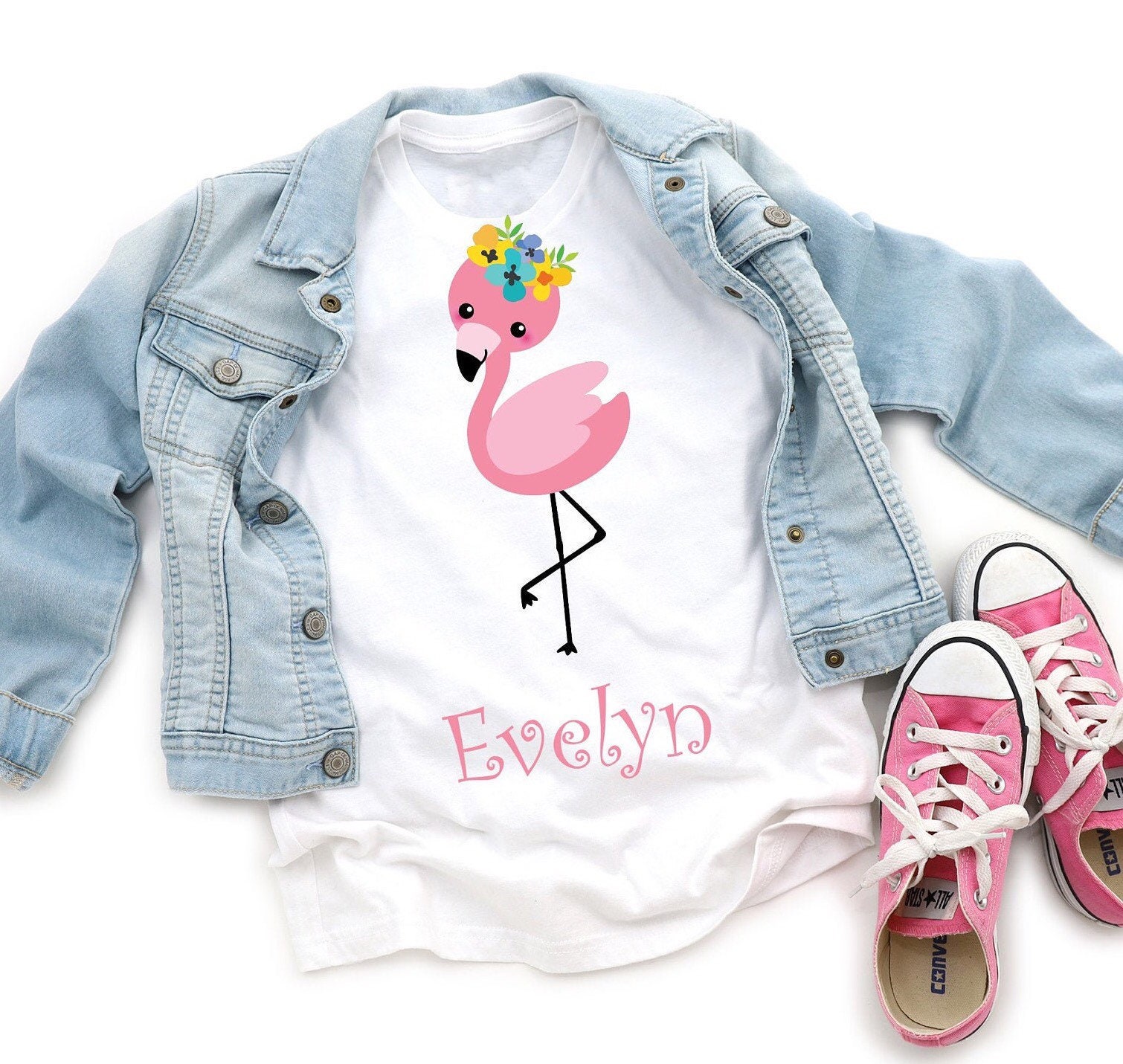 Camisa Flamingo para niñas camisas de flamenco para niños Etsy