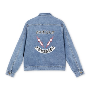 Harley Davidson Lightning Patch Denim Jacket | Biker Back Graphic