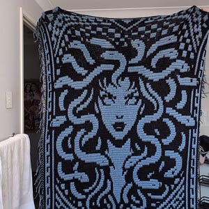 Medusa Mosaic Crochet Pattern (grid and written instructions)