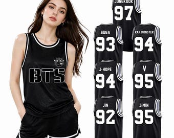 Anpassad BTS baskettröja för tonårsflickor kvinnor män, personlig Kpop linne tröja, 2026 World Tour konsert tröja för fans gåva