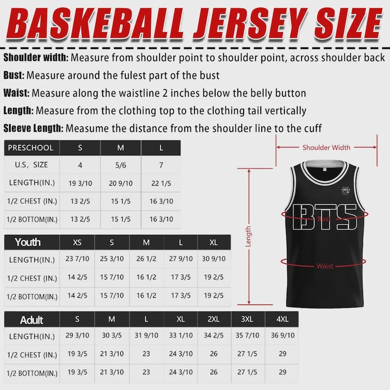 Custom BTS Basketball Jersey for Teen Girl Women Men, Personalized Kpop ...