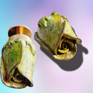 Drawer Knobs Oversized  Floral Cabinet Pulls, Boho Dresser Knobs Hardware, Furniture Accessories