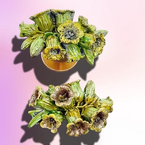 Drawer Knobs Oversized  Floral Cabinet Pulls, Boho Dresser Knobs Hardware, Furniture Accessories