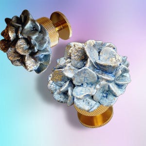 Drawer Knobs Oversized  Floral Cabinet Pulls, Boho Dresser Knobs Hardware, Furniture Accessories