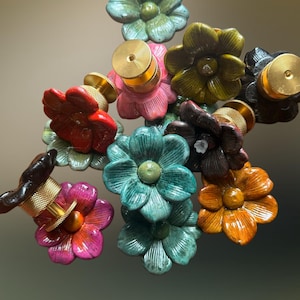 Drawer Knobs, Floral Cabinet Pulls, Boho Dresser Knobs Hardware, Furniture Accessories