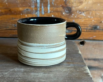 Espresso Cup - Brown and White Mixed Clay