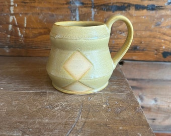 Mug - Yellow with Tan Geometrics