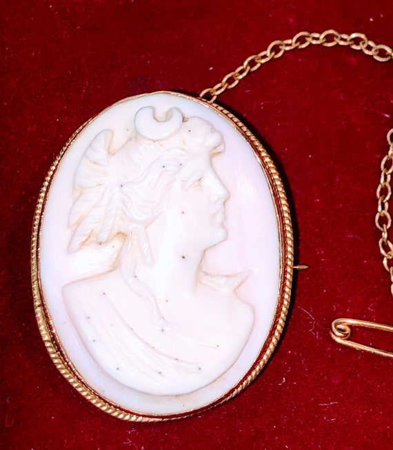 Stunning antique Victorian 9ct yellow gold cameo … - image 9