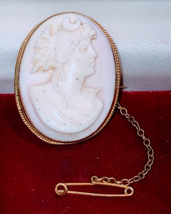 Stunning antique Victorian 9ct yellow gold cameo … - image 3