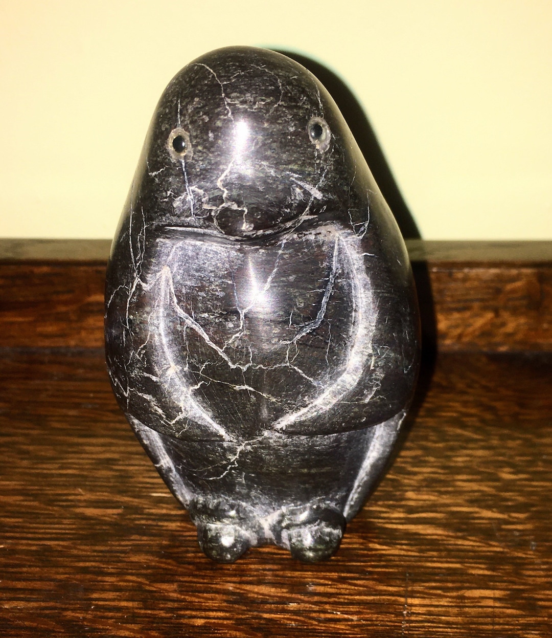 Vintage 4 Black Soapstone Carved Penguin Sculpture Inuit Etsy