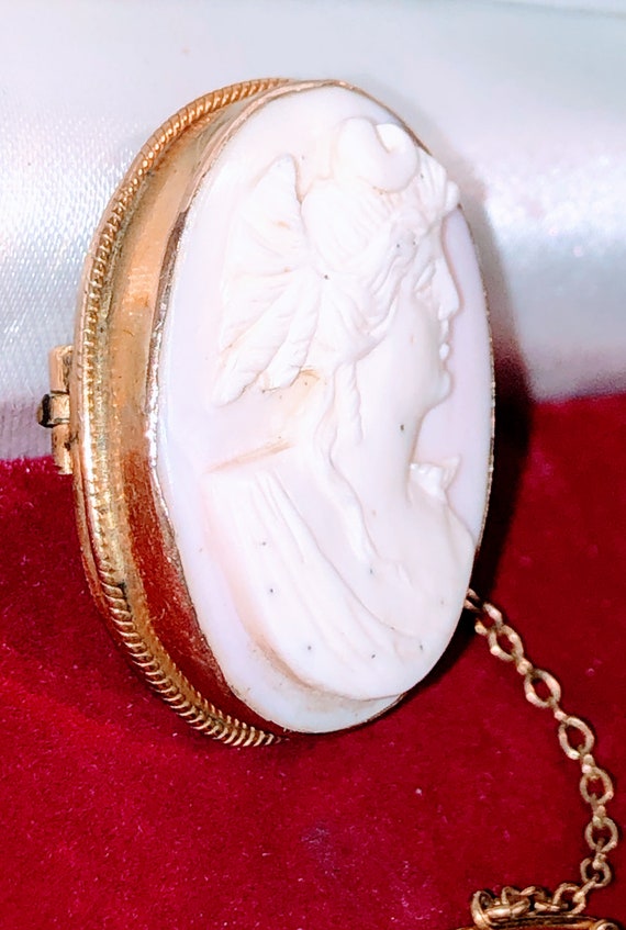 Stunning antique Victorian 9ct yellow gold cameo … - image 2