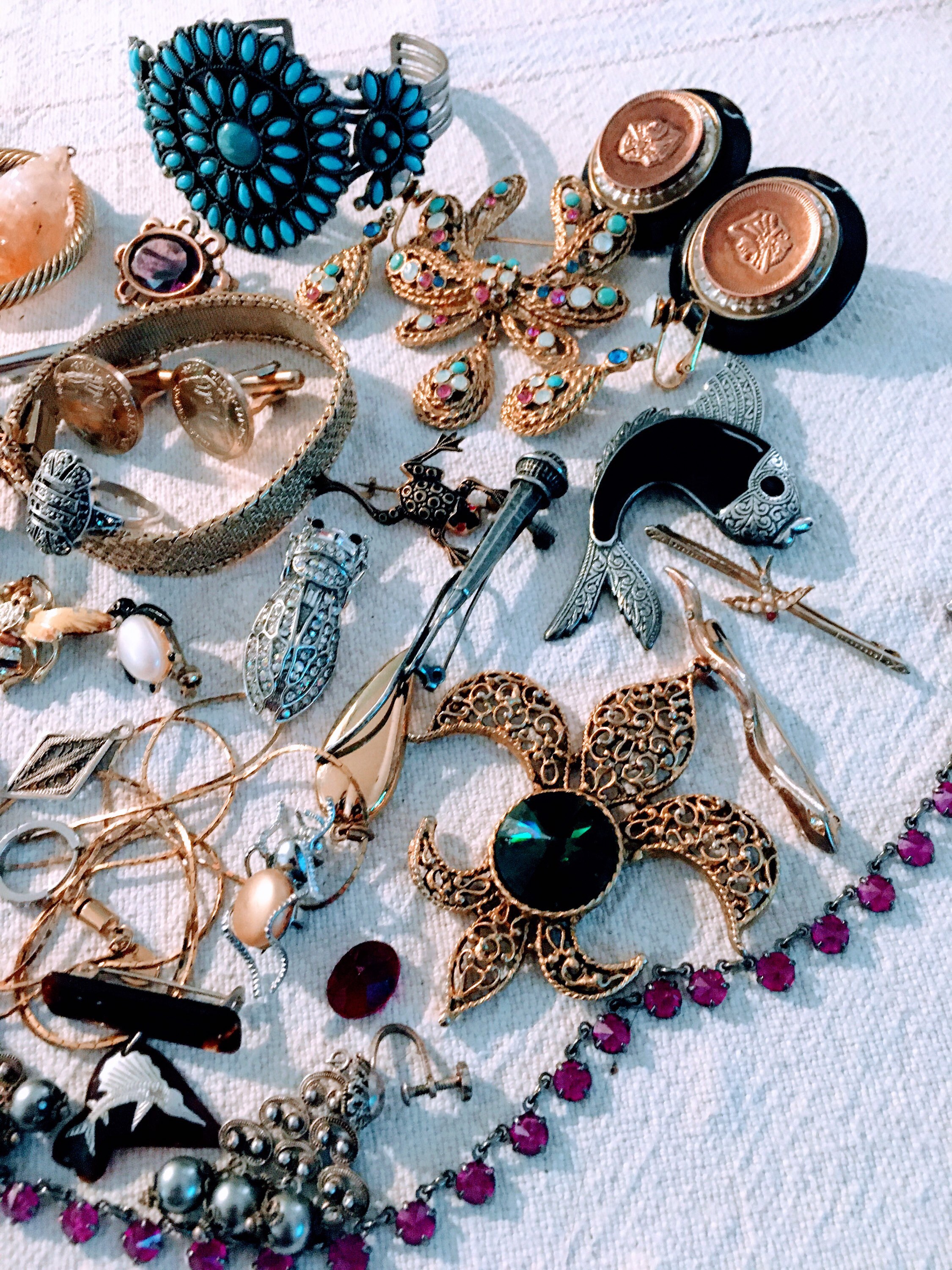 Large Interesting Vintage Jewellery Job Lot - Etsy UK