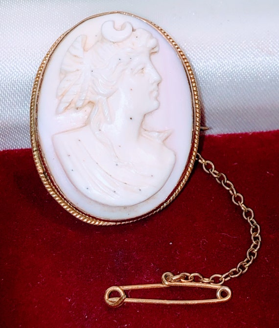 Stunning antique Victorian 9ct yellow gold cameo … - image 10