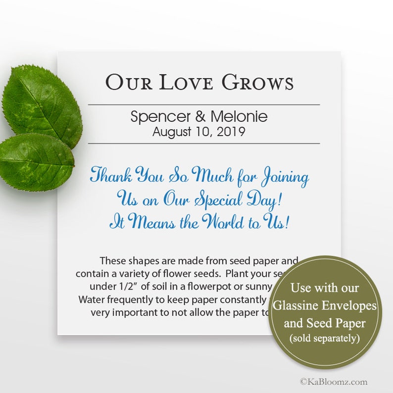 Do it yourself Printable Marriage ceremony Prefer Include Playing cards, Retain the services of with Seed Paper Confetti Gline Envelopes (marketed independently), Our Take pleasure in Grows Wedding ceremony Desire photo about Printable Seed Paper identify Do it yourself Printable Marriage Choose Incorporate Playing cards, Seek the services of with Seed Paper Confetti Gline Envelopes (marketed independently), Our Take pleasure in Grows Marriage Desire