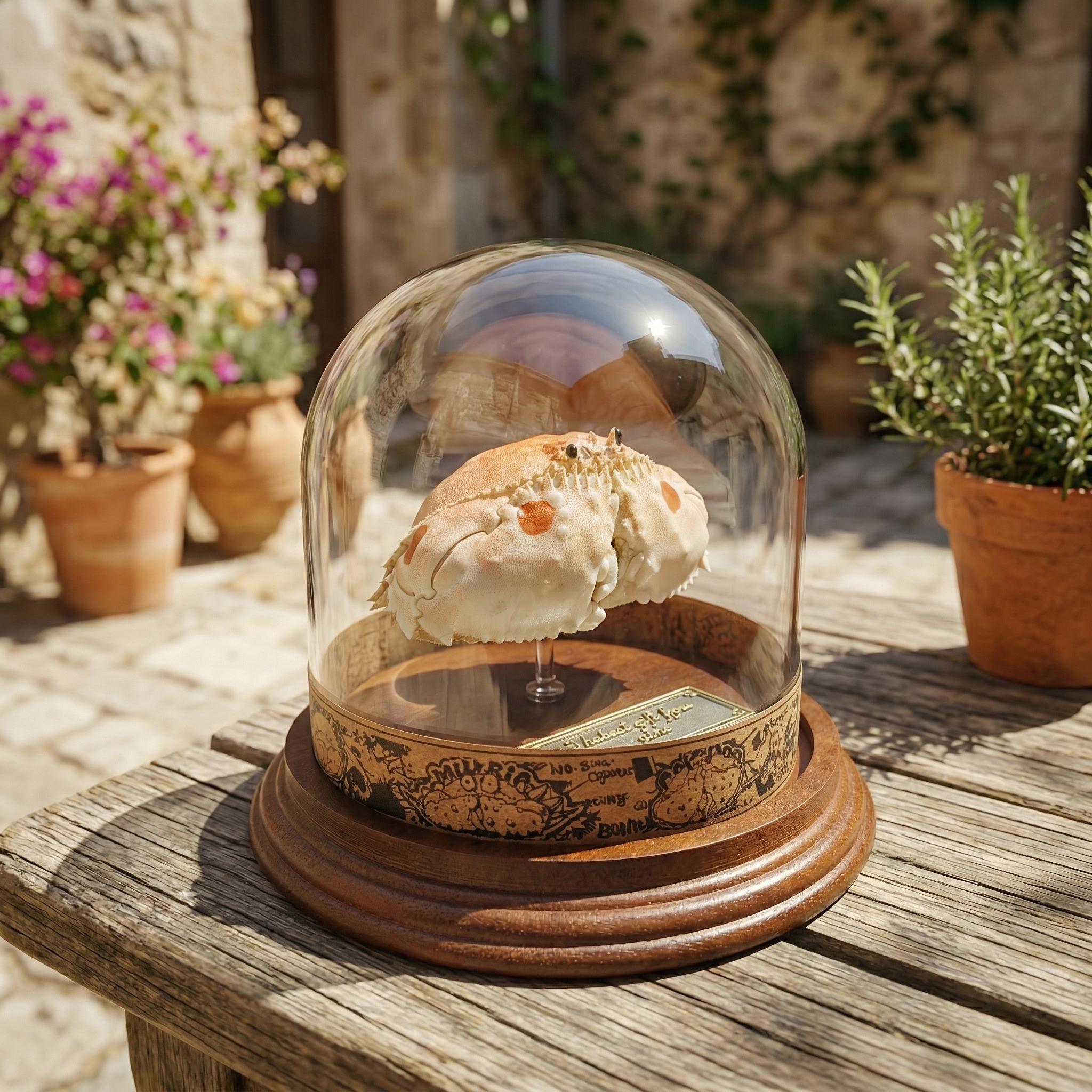 Shamefaced Shamefaced Crab Taxidermy in Glass Dome,crab Specimen,nautical ...