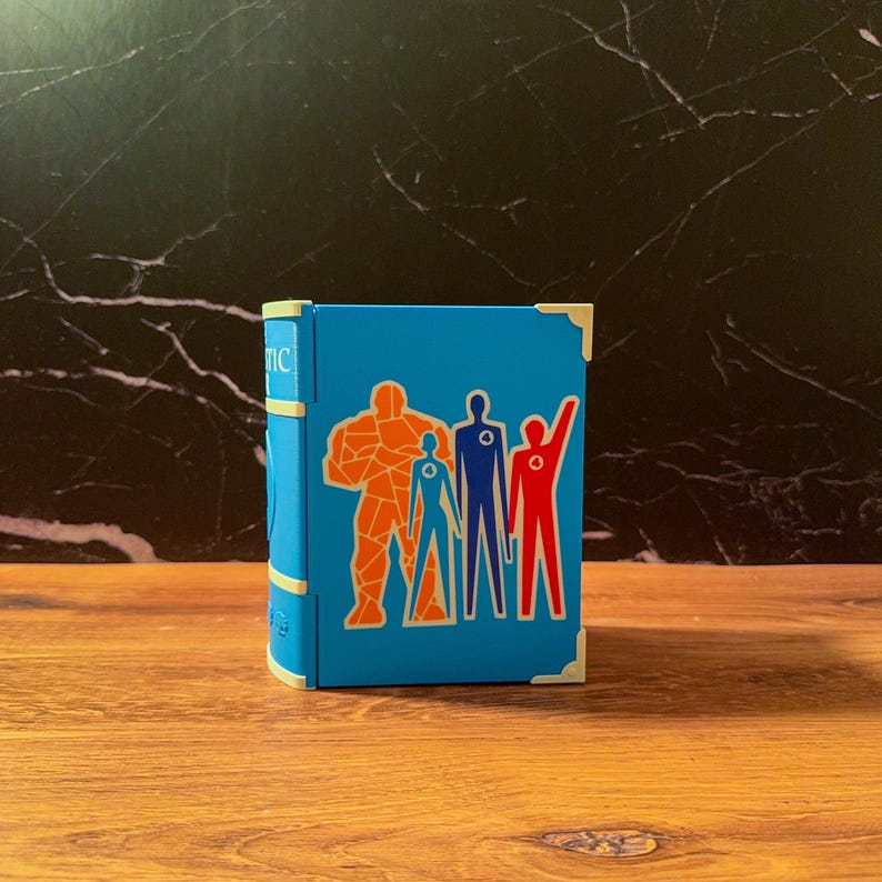 MTG Commander Deck Box, The Fantastic Four, Marvel Inspired Deck Case, 3D Printed, Dice Storage, Magnetic Closure, 100 Sleeved Cards image 1