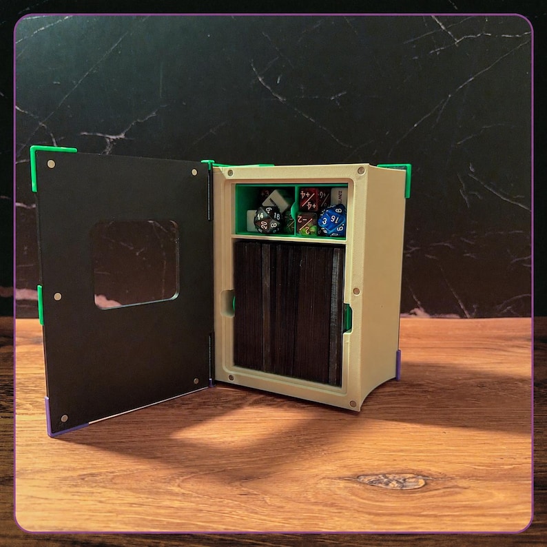 MTG Witherbloom Spellbook Deck Box, Custom Commander College Book Case, 3D Printed, Dice Storage, Magnetic Closure, 100 Sleeved Cards image 13