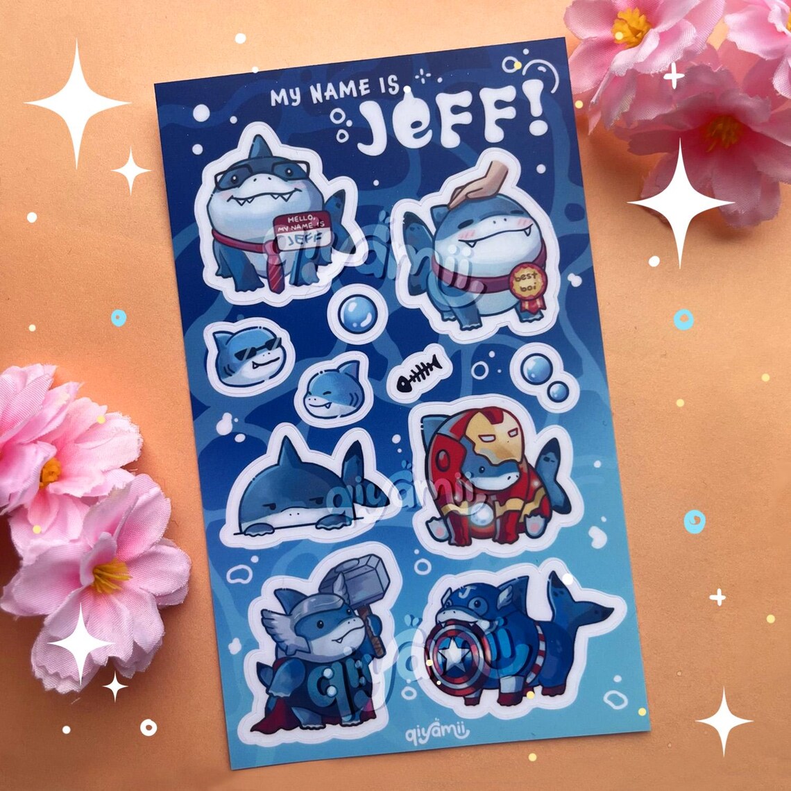 Rivals Sticker Rivals | Jeff the Land Shark Sticker Sheet | Matte Vinyl | Deco ...