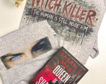 Camiseta "Asesino de Brujas" – Camiseta inspirada en Trono de Cristal, camiseta gráfica de fantasía oscura, regalo para amantes de los libros, camiseta para lectores de fantasía, estilo Aelin Manon Dorian.
