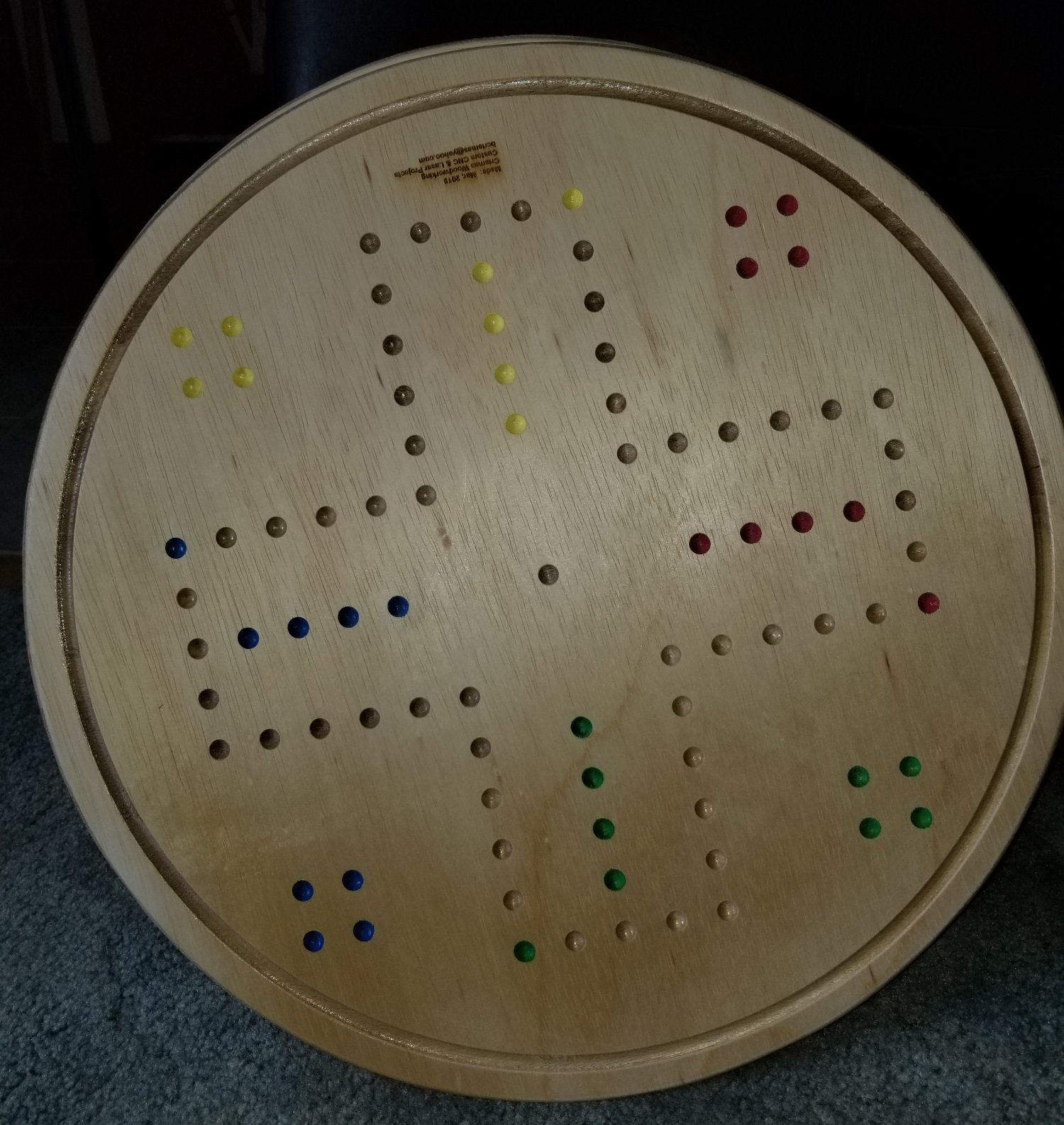 4 or 6 Person Marble Board Game aggravation 9/16 Inch Marbles and Dice