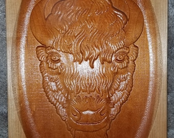 Buffalo/Tatonka head 3D CNC carved