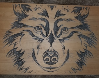 Silver Wolf CNC V Carved.