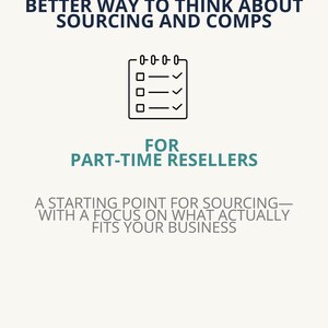 Reseller Sourcing Guide | eBay Comps, Thrift List (Digital Download)