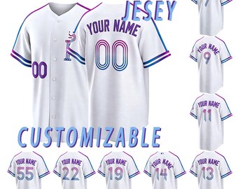 Camiseta de béisbol personalizada de Kansas, camiseta con nombre y número personalizados, camiseta con costuras AII, talla para hombre.