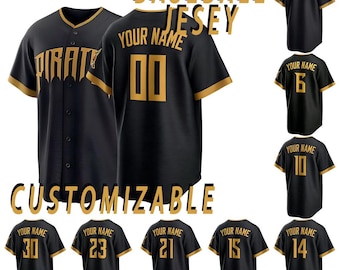 Camiseta de béisbol personalizada de Pittsburgh, camiseta con nombre y número personalizados, ropa de aficionado bordada.