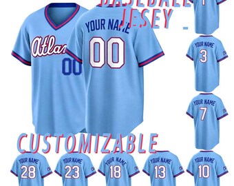Camiseta de béisbol personalizada de Baltimore, camiseta con nombre y número personalizados, camiseta con costuras AII, talla para hombre.