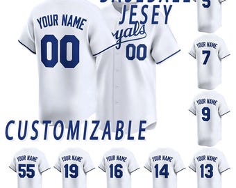 Camiseta de béisbol personalizada estilo Kansas, camiseta con nombre y número personalizados, ropa cosida AII