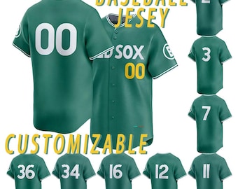 Camiseta de béisbol de Boston personalizada, camiseta con nombre y número personalizados, ropa de aficionado bordada.