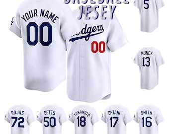 Camiseta de béisbol personalizada de Los Ángeles, camiseta con nombre y número personalizados, ropa para aficionados al béisbol.