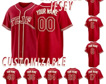 Camiseta de béisbol personalizada de Baltimore, camiseta con nombre y número personalizados, camiseta con costuras AII, talla para hombre.