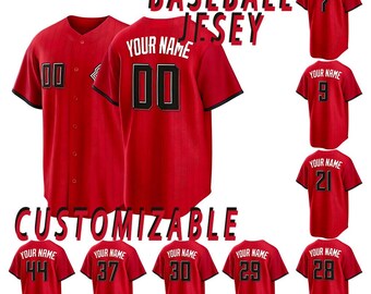 Camiseta de béisbol personalizada de Cincinnati, camiseta con nombre y número personalizados, camiseta con costuras AII, talla para hombre.