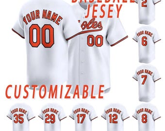 Camiseta de béisbol de Baltimore personalizada, camiseta con nombre y número personalizados, ropa de aficionado bordada.