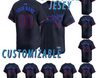 Camiseta de béisbol de Toronto personalizada, camiseta con nombre y número personalizados, ropa de aficionado bordada.