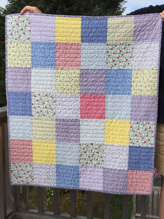 Handmade Calico Prairie Baby Quilt - Etsy