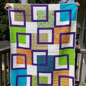 Handmade bright quilt