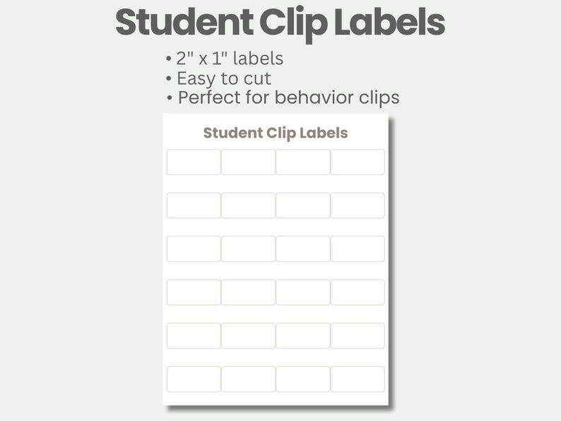 Editable Behavior Chart | Neutral Classroom Behavior Clip Chart ...