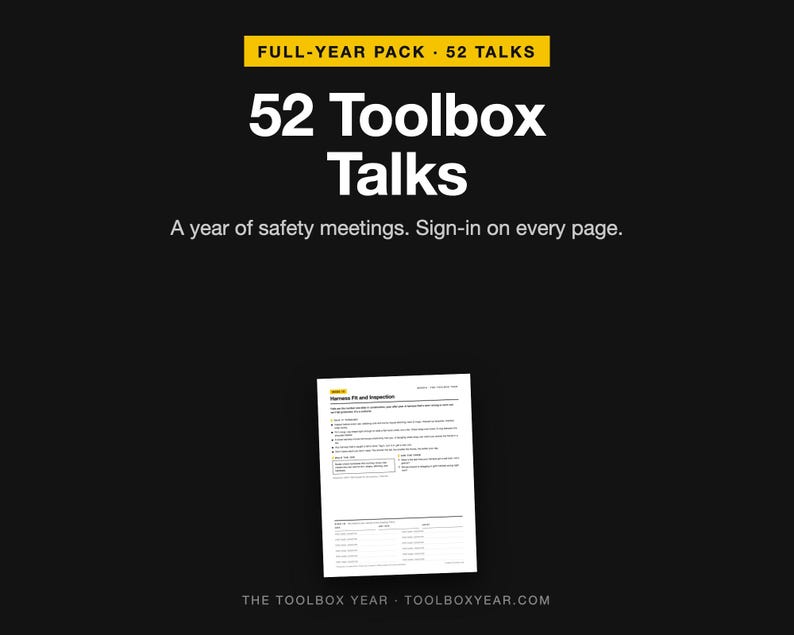 52 Construction Safety Toolbox Talks | Steel Erector Field Guide (PDF Download) image 1